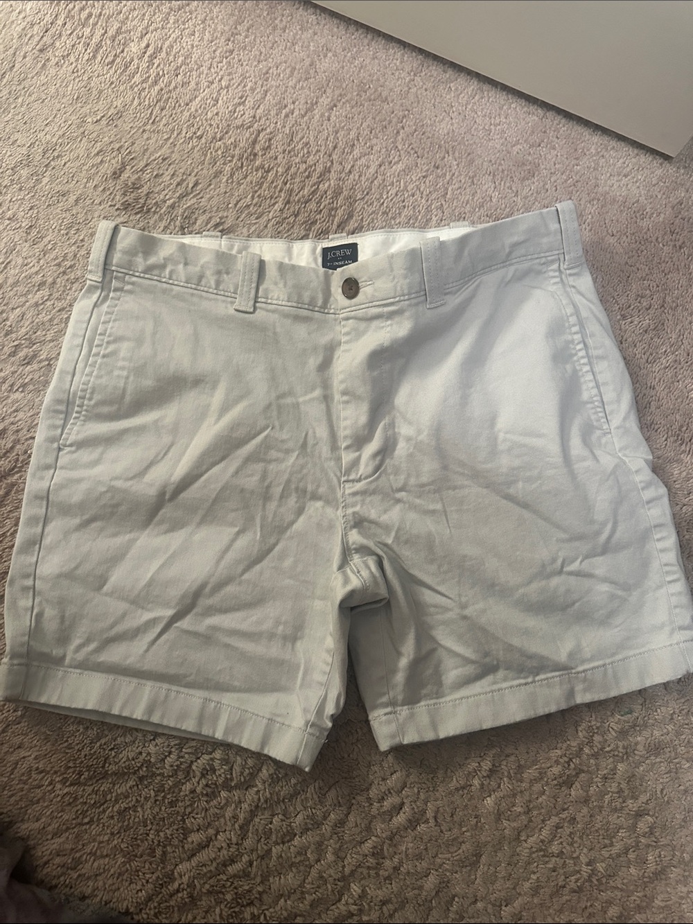 J. Crew Men’s Light Gray Flat Front Cotton Shorts